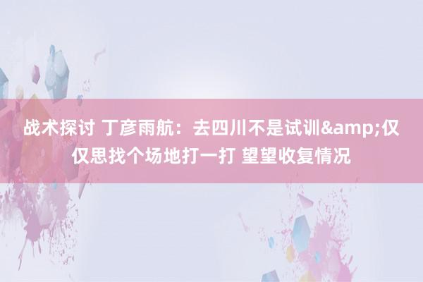 战术探讨 丁彦雨航：去四川不是试训&仅仅思找个场地打一打 望望收复情况