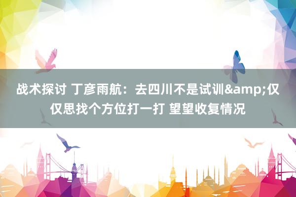 战术探讨 丁彦雨航：去四川不是试训&仅仅思找个方位打一打 望望收复情况