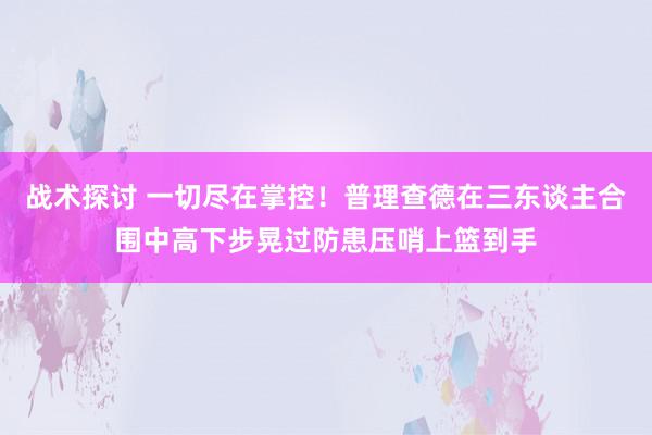 战术探讨 一切尽在掌控！普理查德在三东谈主合围中高下步晃过防患压哨上篮到手