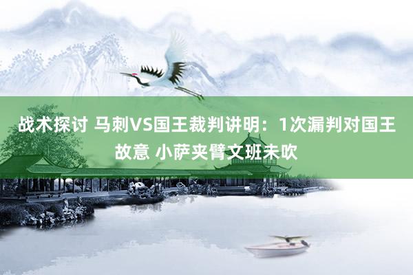 战术探讨 马刺VS国王裁判讲明：1次漏判对国王故意 小萨夹臂文班未吹