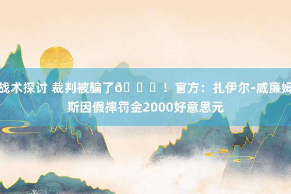 战术探讨 裁判被骗了😅！官方：扎伊尔-威廉姆斯因假摔罚金2000好意思元