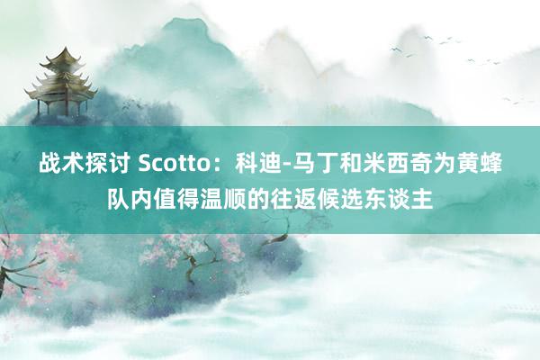 战术探讨 Scotto：科迪-马丁和米西奇为黄蜂队内值得温顺的往返候选东谈主